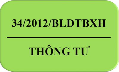 Thồn tư 34/2012/BLĐTBXH