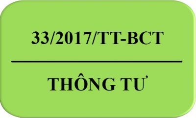 Thông Tư 33/2017/TT-BCT