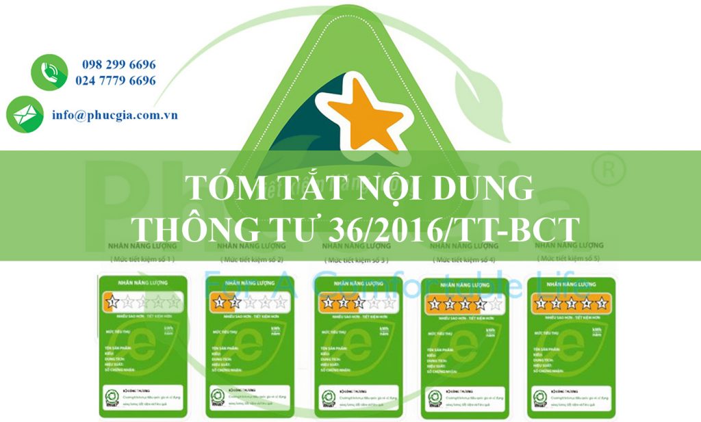 Tóm Tắt Nội Dung Thông Tư 36/2016/TT-BCT Về Dán Nhãn Năng Lượng