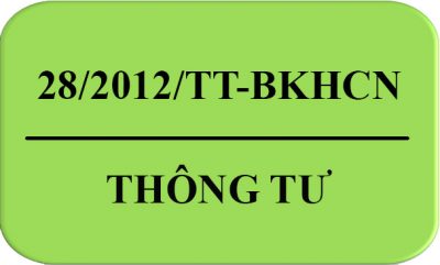 Thông Tư 28/2012/TT-BKHCN