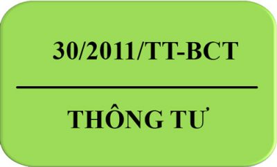 Thông Tư 30/2011/TT-BCT