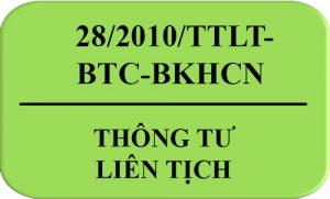 28/2010/TTLT-BTC-BKHCN