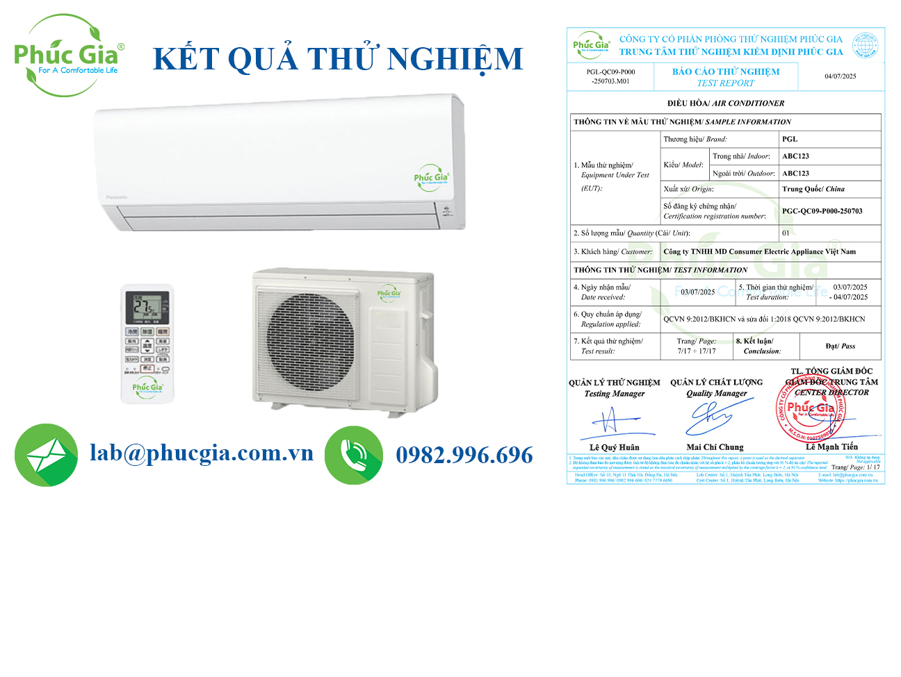 Mẫu Kết Quả Thử Nghiệm Tương Thích Điện Từ Điều Hòa Không Khí Theo QCVN 9:2012/BKHCN