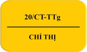 Chỉ thị số 20/CT-TTg