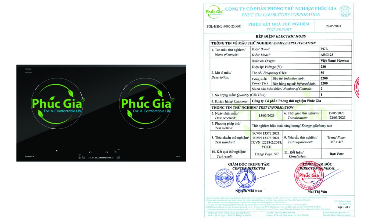 Thử Nghiệm Hiệu Suất Năng Lượng Tập Đoàn Phúc Gia®