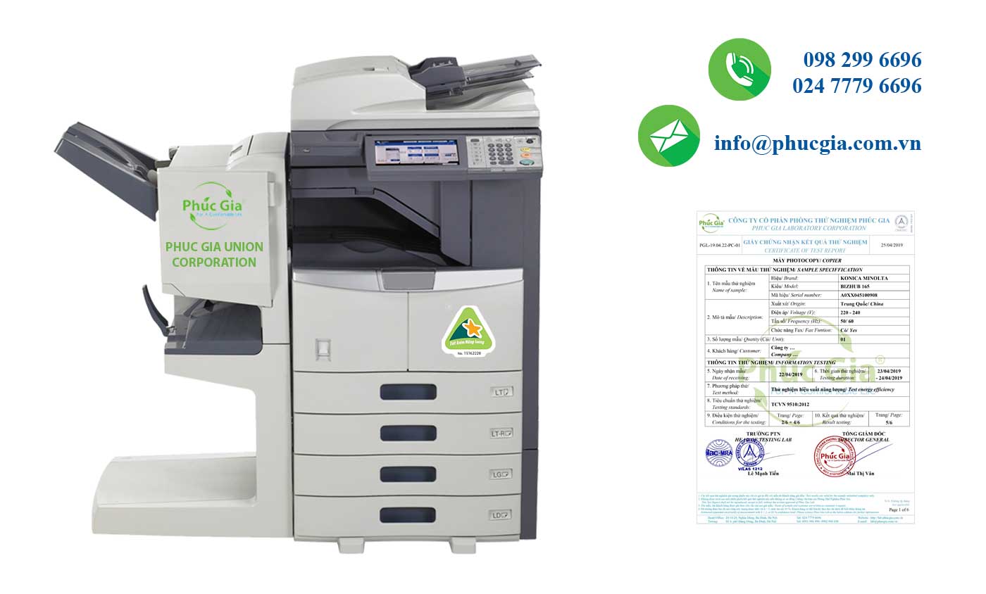 Kết quả thử nghiệm máy Photocopy