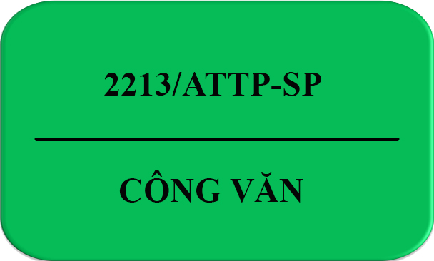 Công văn 2213/ATTP-SP