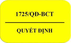 Quyết Định 1725/QĐ-BCT