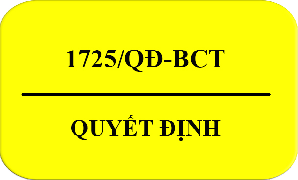 Quyết Định 1725/QĐ-BCT