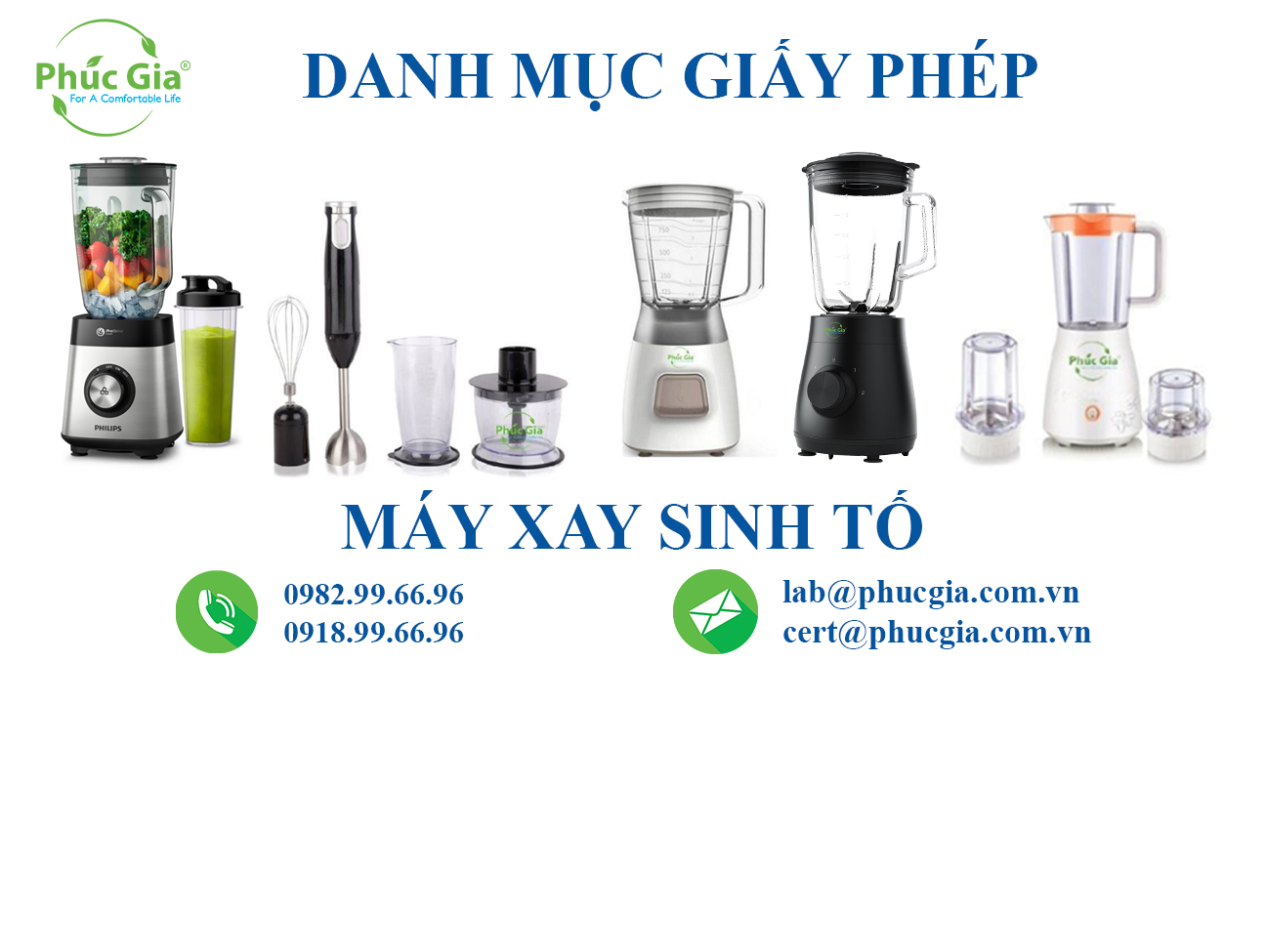 Danh Mục Giấy Phép Đối Với Máy Xay Sinh Tố