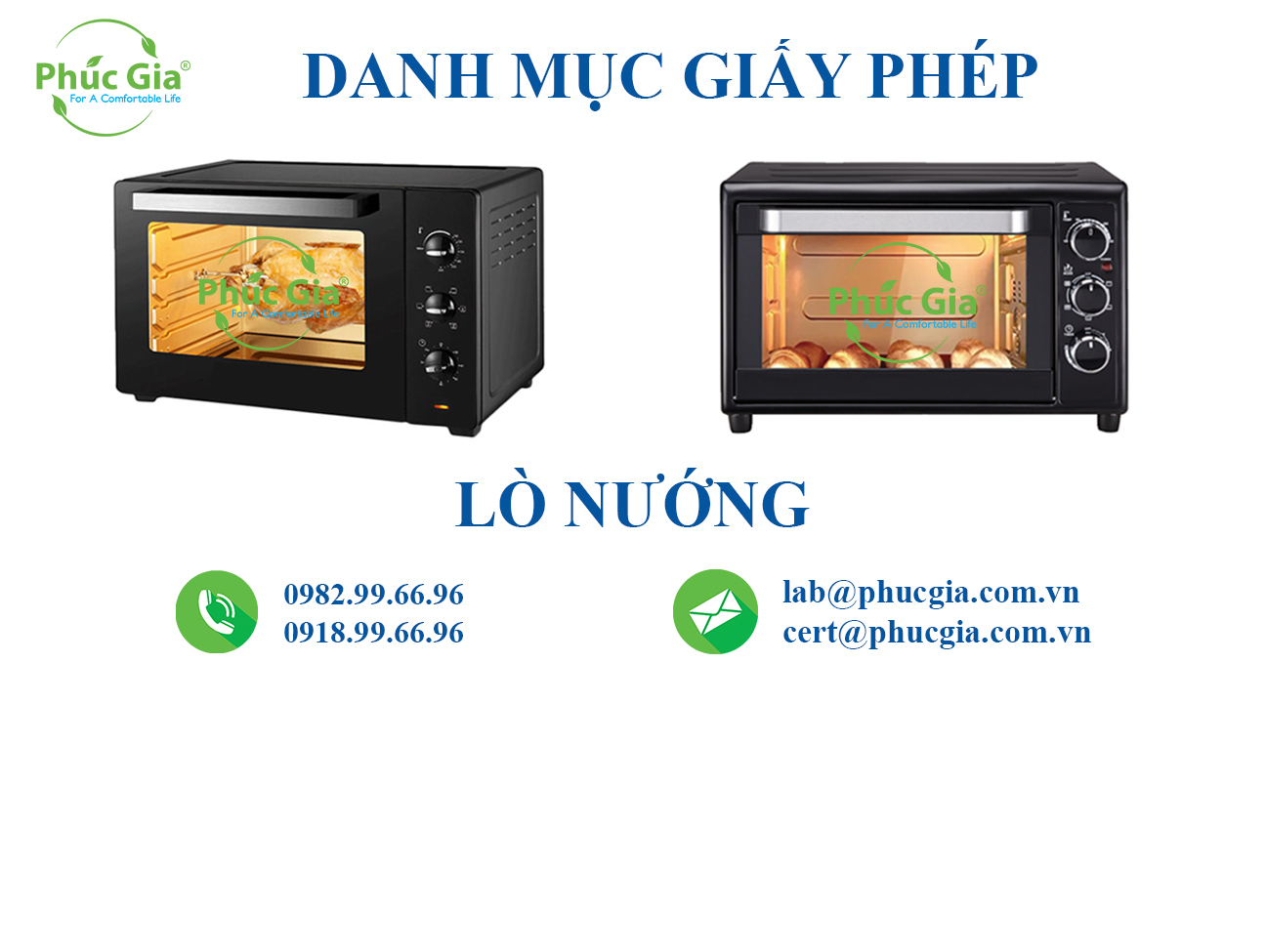 Danh Mục Giấy Phép Đối Với Lò Nướng