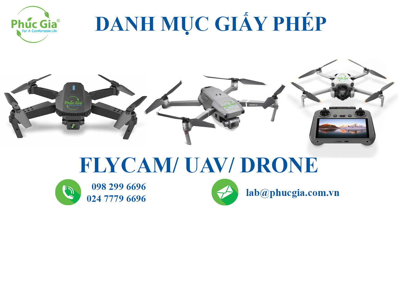 Danh Mục Giấy Phép Đối Với Flycam/UAV/Drone