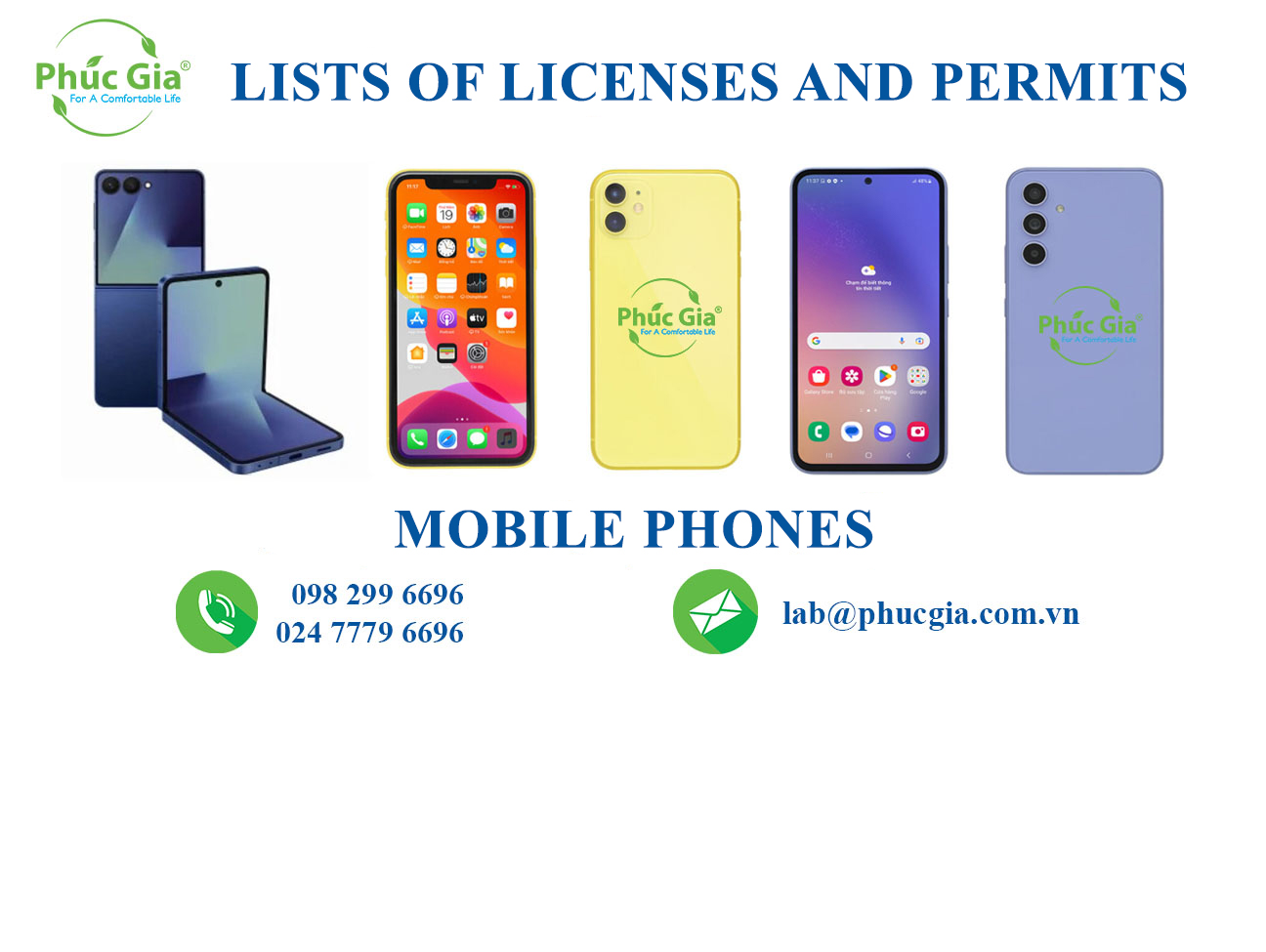 List of Licenses and Permits for Mobile Phones in Vietnam