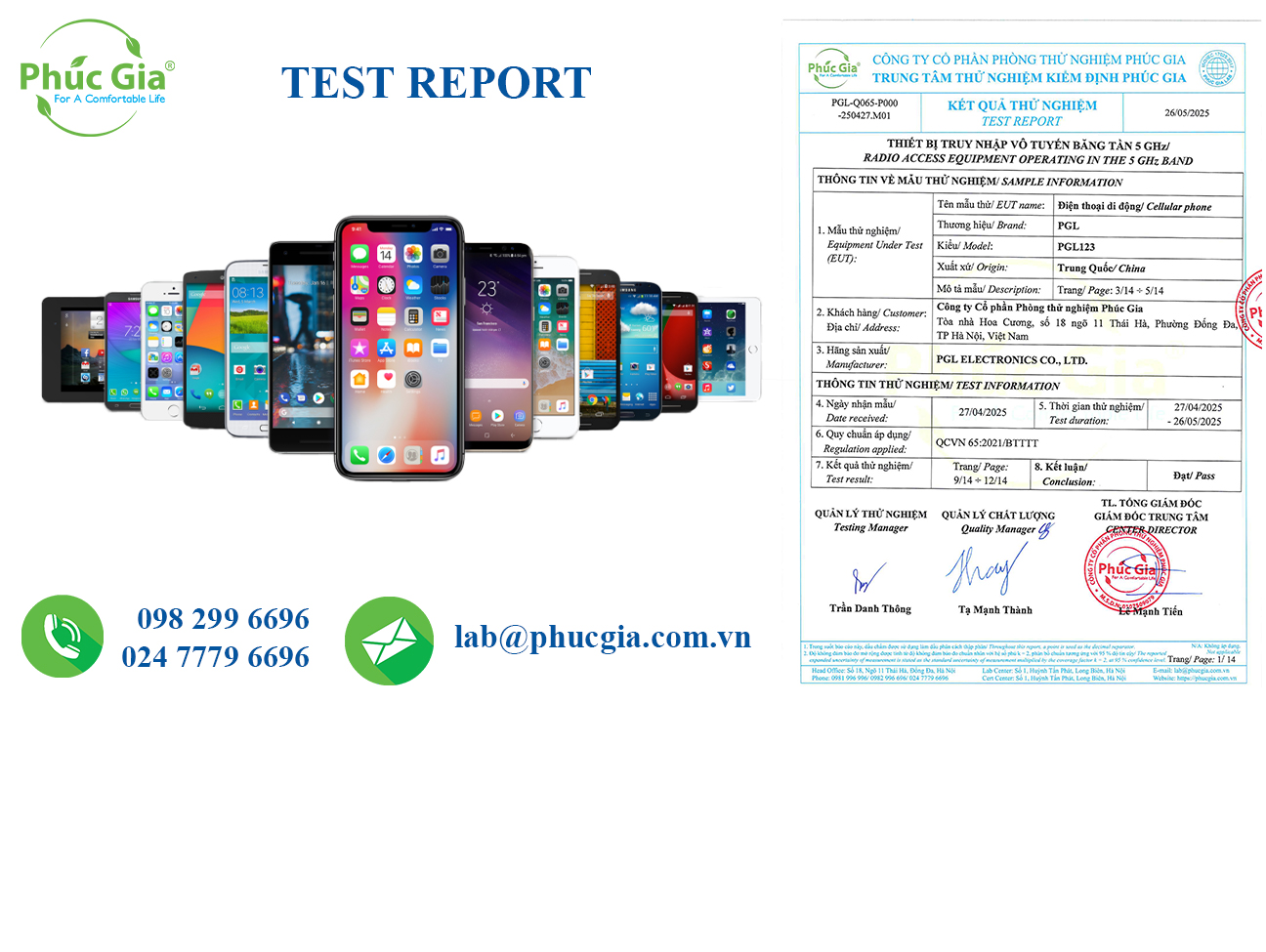 Sample Test Report for Radio Access Equipment According to QCVN 65:2021/BTTTT