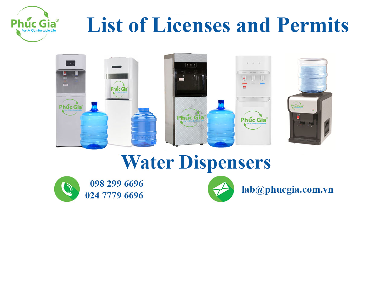 List of Licenses and Permits for Water Dispensers in Vietnam