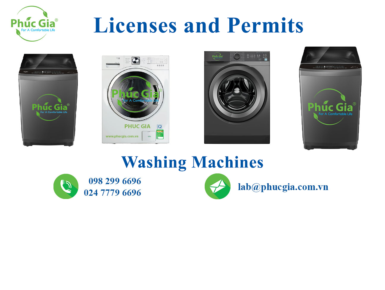 List of Licenses and Permits for Washing Machines in Vietnam