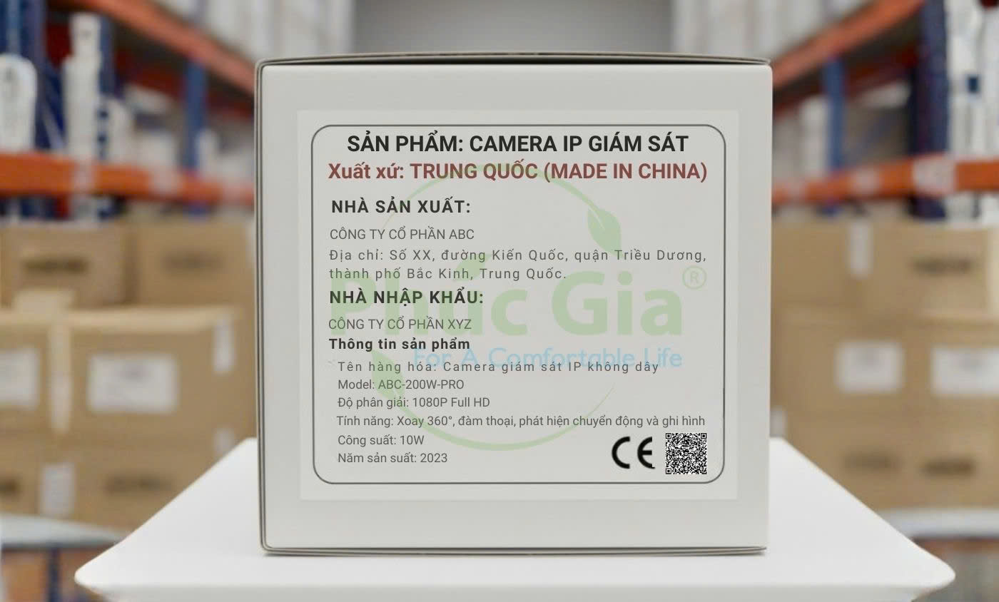 Quy Định Về Nhãn Hàng Hóa Đối Với Camera IP Tại Việt Nam