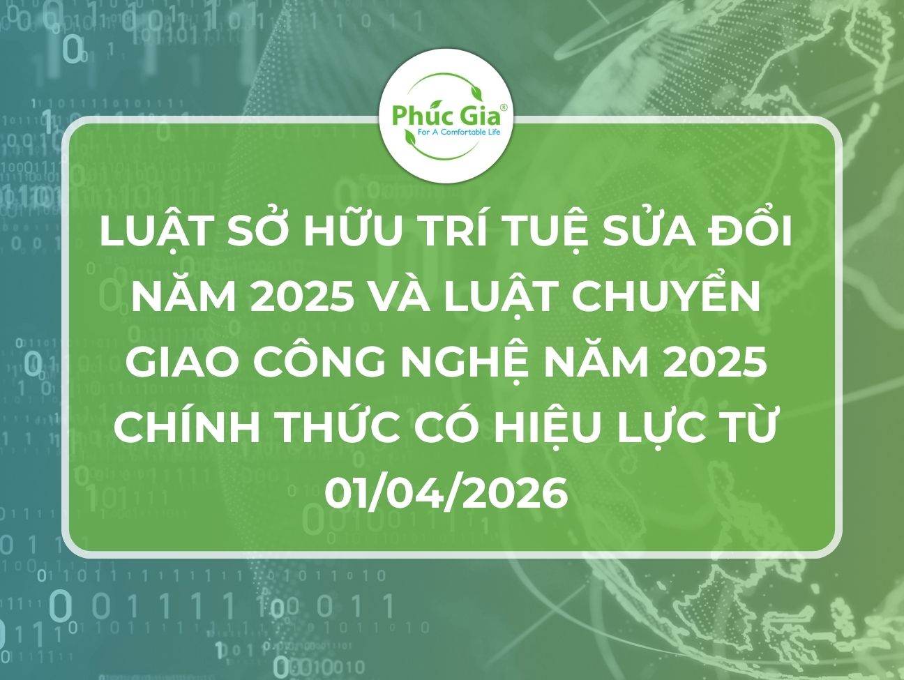 Luật Sở Hữu Trí Tuệ Sửa Đổi Năm 2025 Và Luật Chuyển Giao Công Nghệ Năm 2025 Chính Thức Có Hiệu Lực Từ 01/04/2026