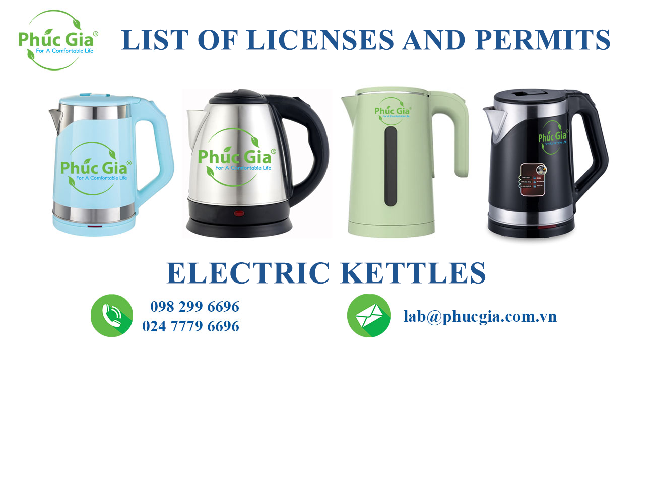 List of Electric Kettle Licenses and Permits in Vietnam