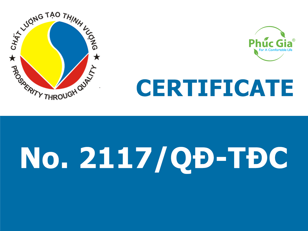 Decision No. 2117/QĐ-TĐC on the Designation of Testing Organizations