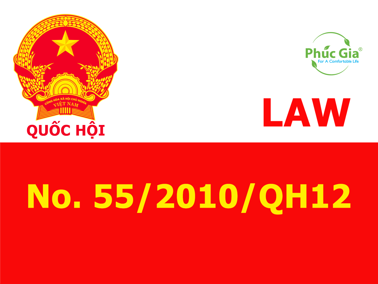Law No. 55/2010/QH12 – Food Safety Law from the National Assembly