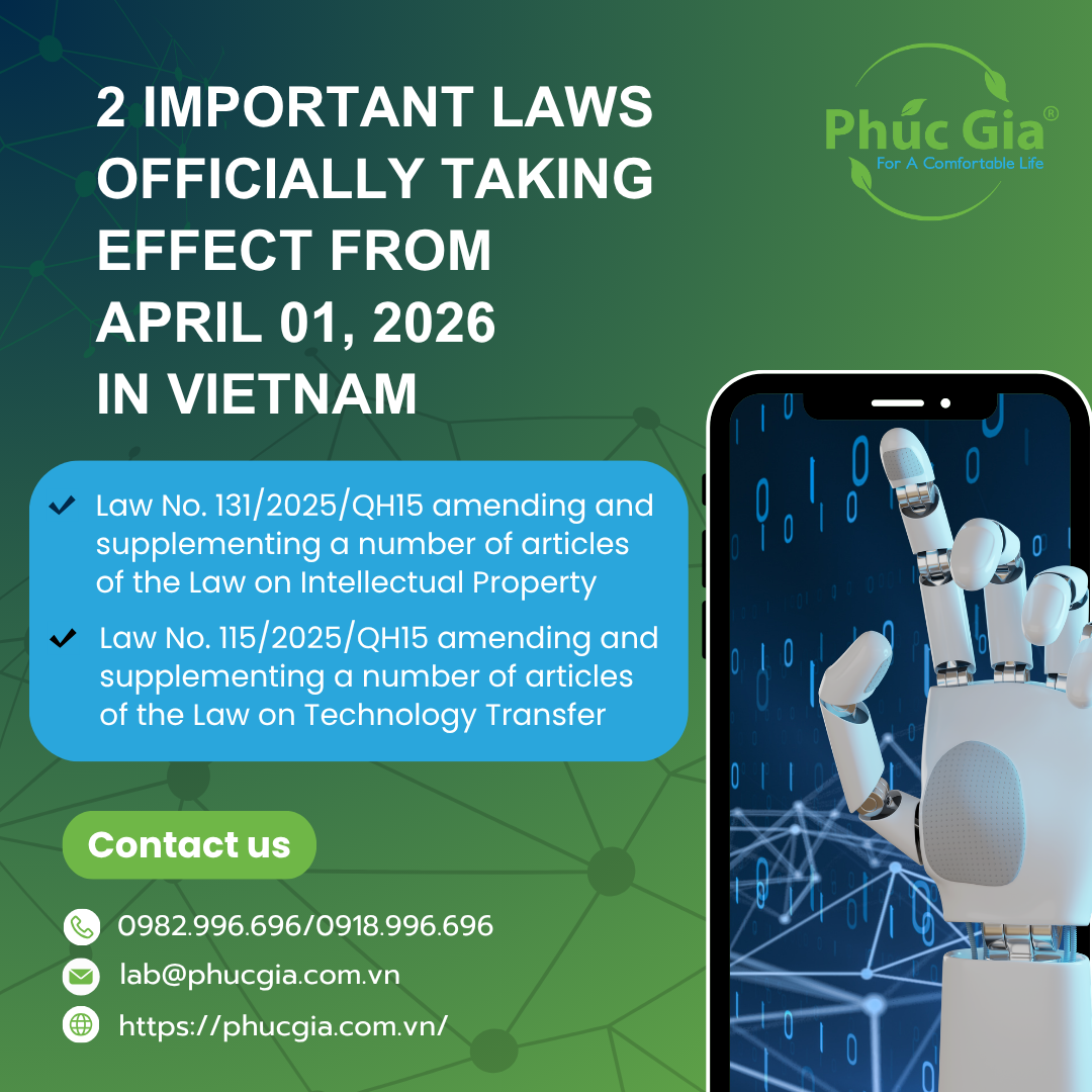 The 2025 Amended Law on Intellectual Property and the 2025 Law on Technology Transfer Officially Take Effect From April 01, 2026