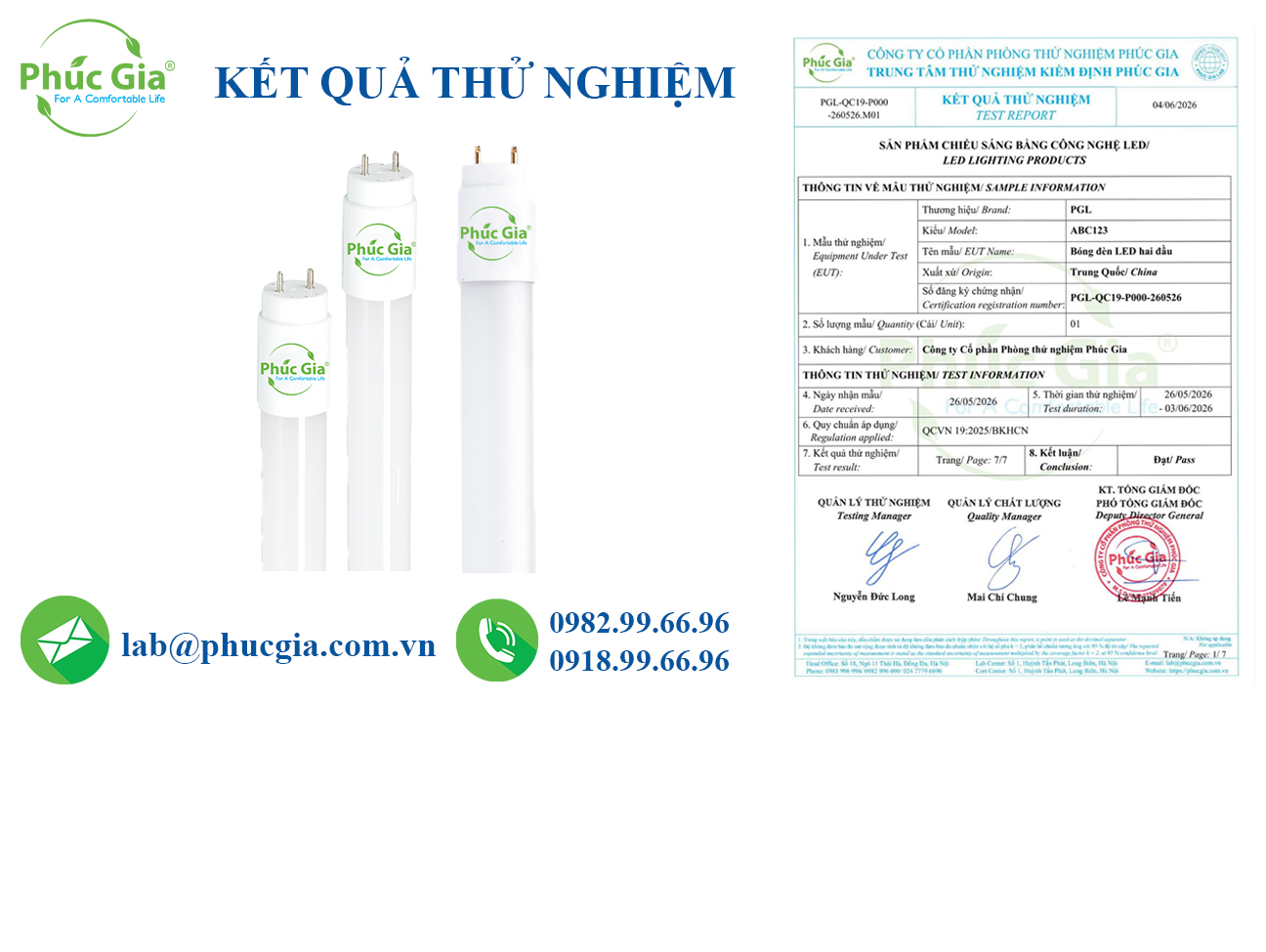 Kết Quả Thử Nghiệm An Toàn Điện (ES) Đèn LED Tube Theo QCVN 19:2025/BKHCN