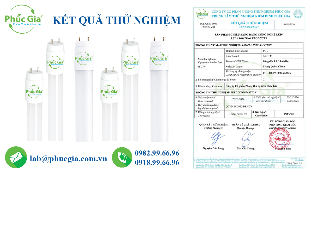 Kết Quả Thử Nghiệm Đèn LED Tube Theo QCVN 19:2025/BKHCN